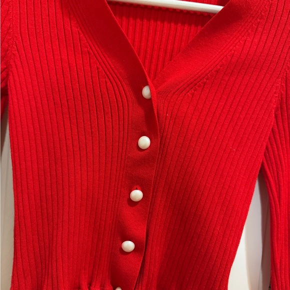 Commense Scarlet Ribbed Cardigan - Picture 4 of 7